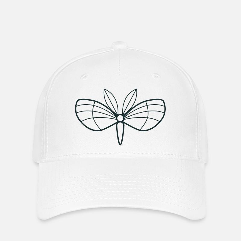 moth with cute stunning wings - Flexfit Cap - white