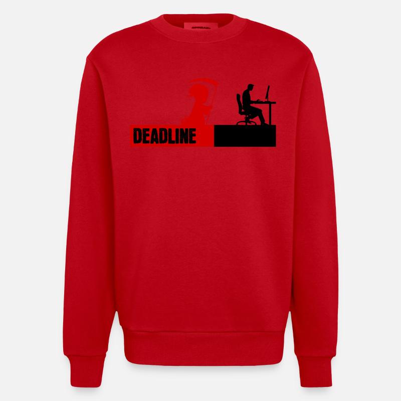 Bugfixing Skripting Dev Computerfreak Developer - Heavyweight Oversized Organic Crew Neck Made in EU - Rot