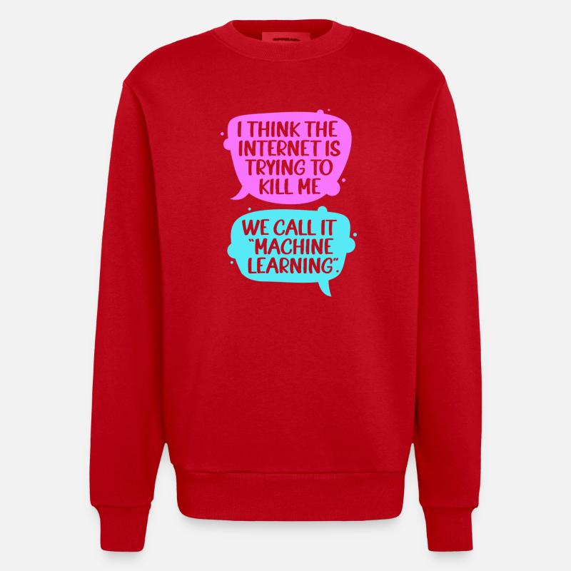 GPT Programmierer Coder - Heavyweight Oversized Organic Crew Neck Made in EU - Rot