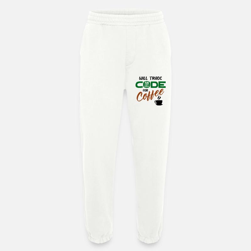 Code Statement Developer Computerfreak Informatik - Heavyweight Jogginghose - made by SPREAD - OFF WHITE