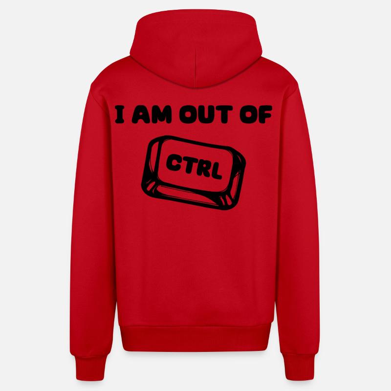 Softwareentwickler Developer Statement Code Debug - Organic Relaxed Kapuzenjacke Made in EU - Rot