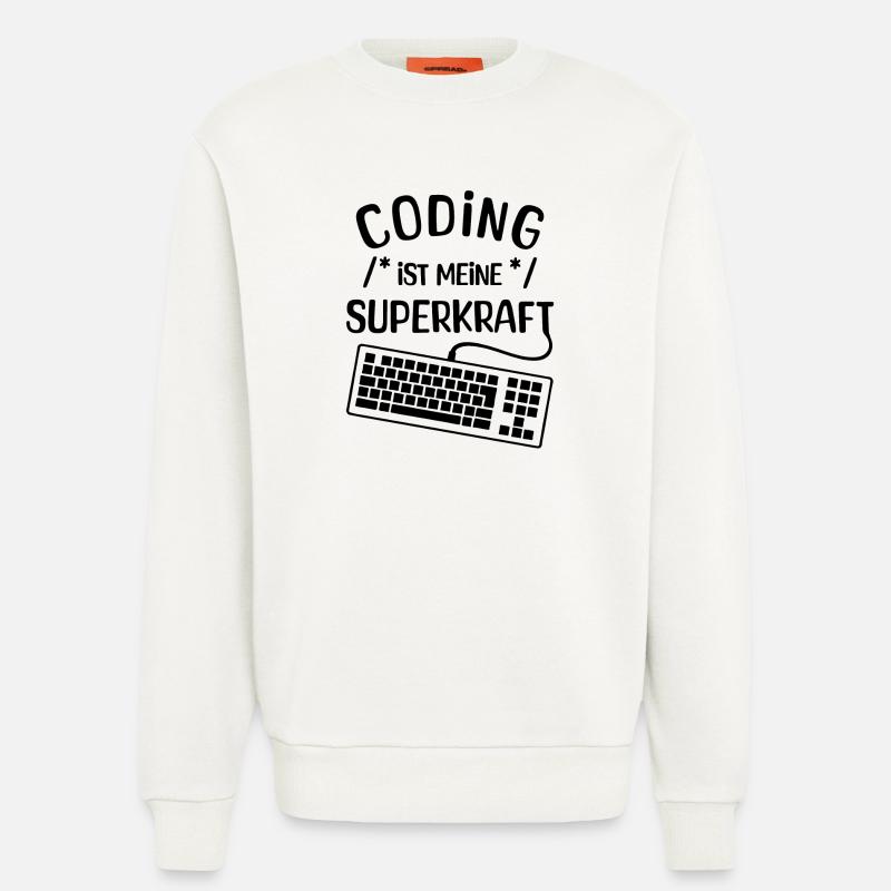 Computer Code Statement Developer Computerfreak - Sweatshirt - made by SPREAD - OFF WHITE