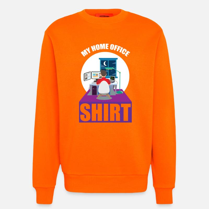 Night Shift Coder Programmer Desk Graphic - Sweatshirt - made by SPREAD - SUNSET ORANGE