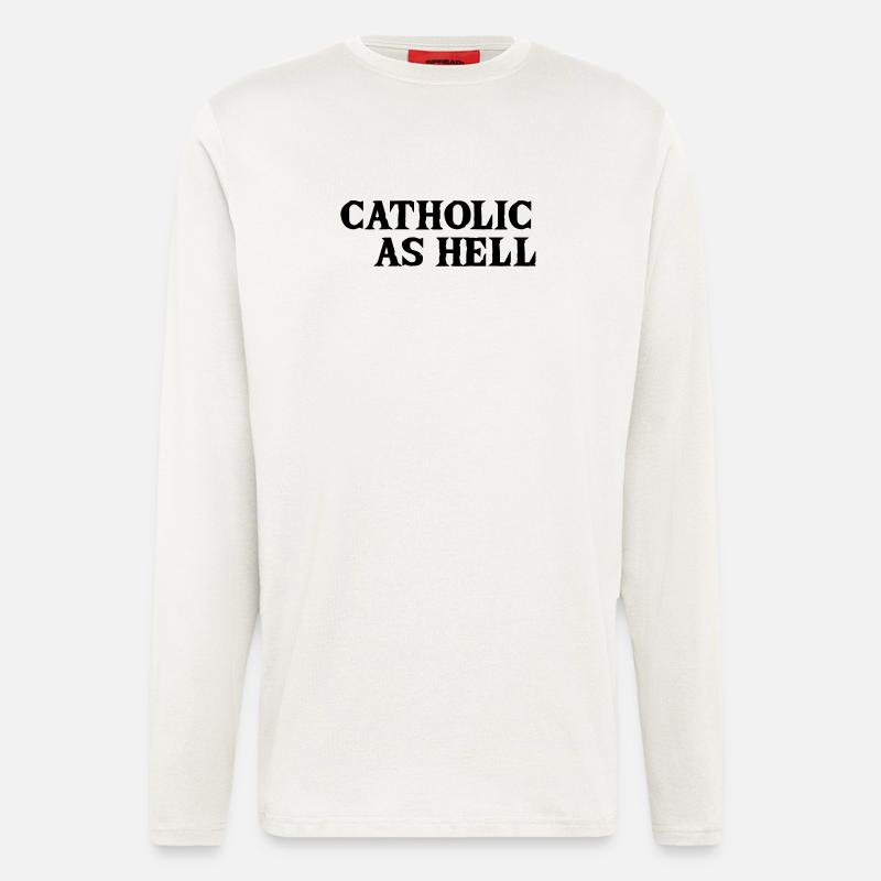 catholic as hell - Longsleeve - made by SPREAD - OFF WHITE