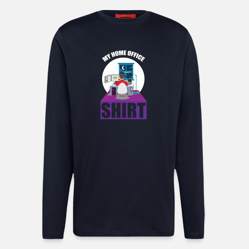 Night Shift Coder Programmer Desk Graphic - Langarmshirt - made by SPREAD - DARK NAVY