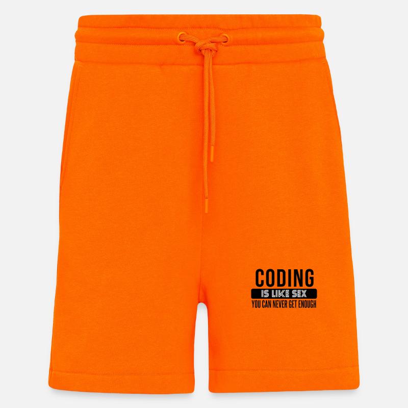 Coding Statement – Provocative Developer Design - Shorts - made by SPREAD - SUNSET ORANGE