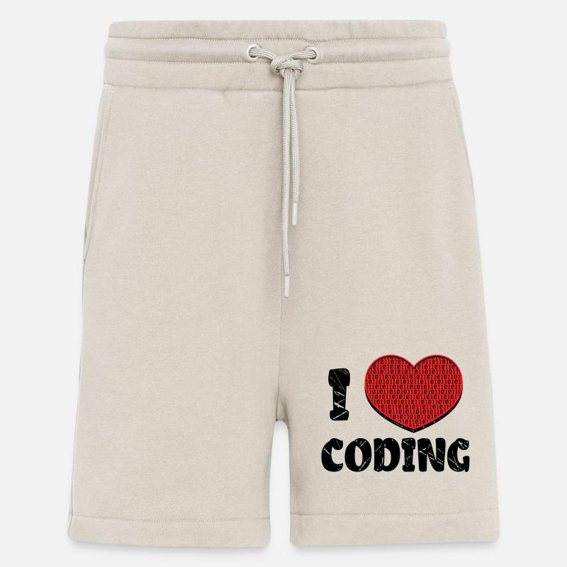Code Developer Skripting Debug Herz Statement - Shorts - made by SPREAD - WARM CLAY