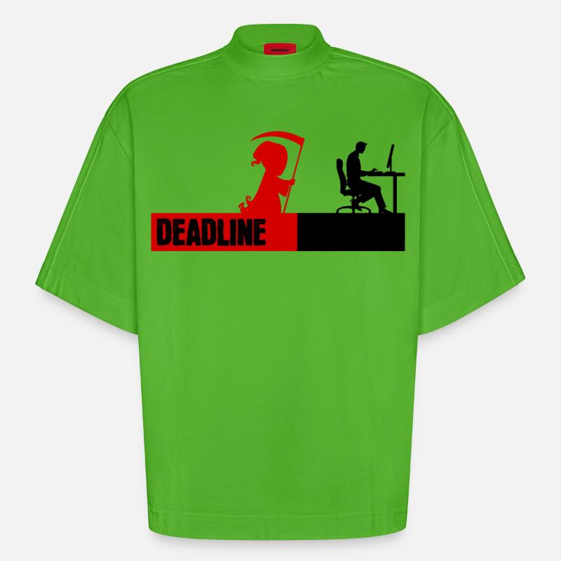 Bugfixing Skripting Dev Computerfreak Developer - Heavyweight Oversized Organic Boxy T-Shirt Made in EU - Apple Neon