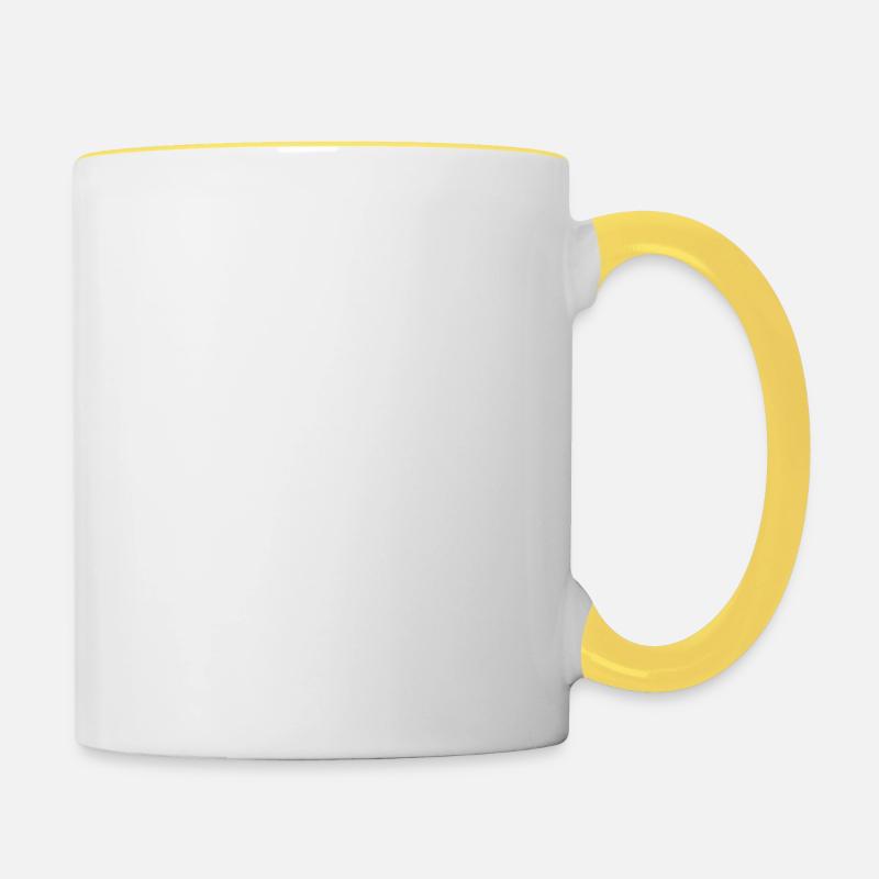 Programmierer Entwickler - Code Nerd Geek Hirn - Contrasting Mug - white/yellow