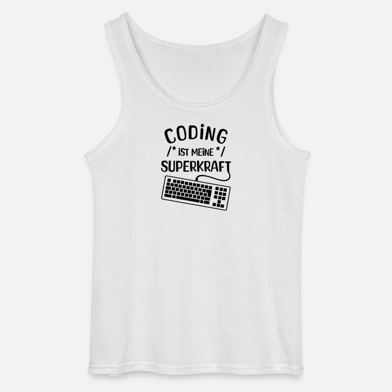 Computer Code Statement Developer Computerfreak - Gildan Männer Tank Top - Weiß