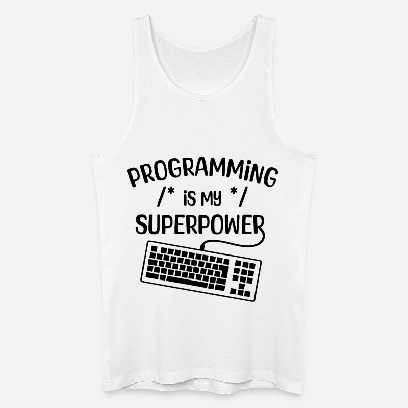Computerfreak Statement Developer Programmierer - Männer Bio Tank Top - Weiß