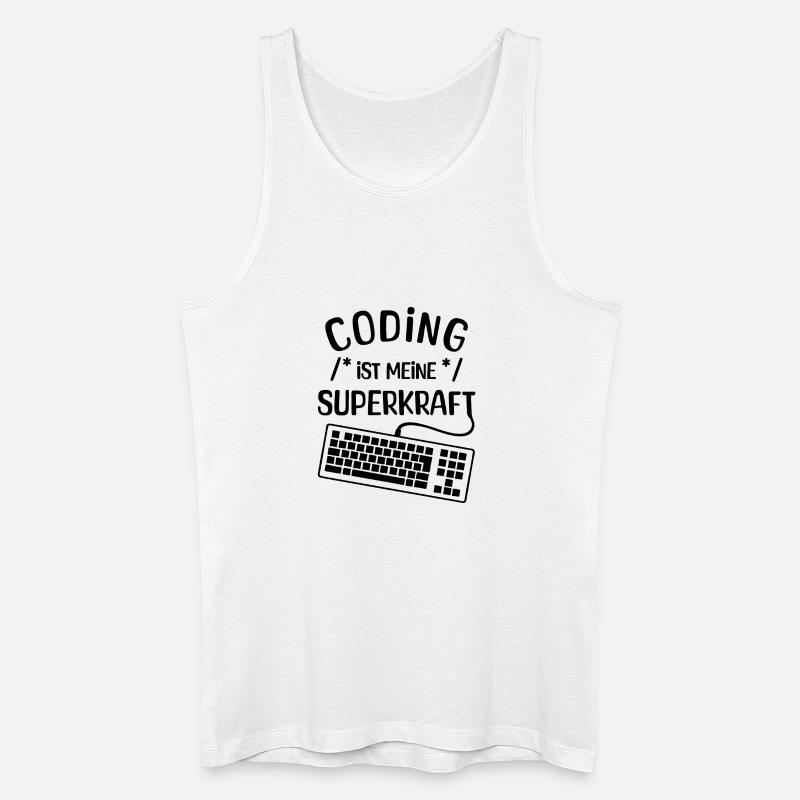 Computer Code Statement Developer Computerfreak - Männer Bio Tank Top - Weiß
