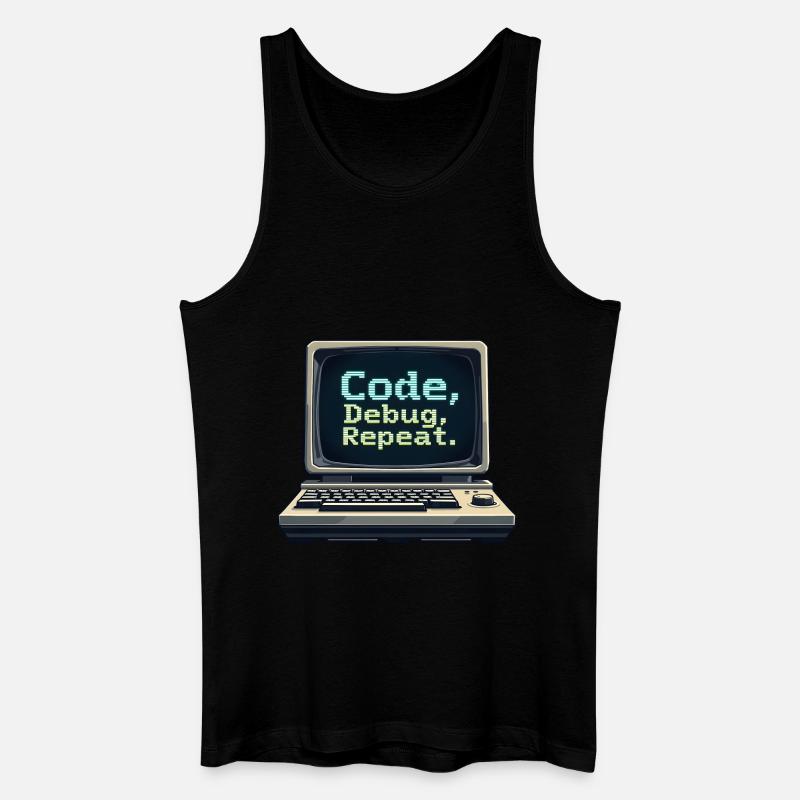 Code Debug Repeat - Software Engineer - Männer Bio Tank Top - Schwarz