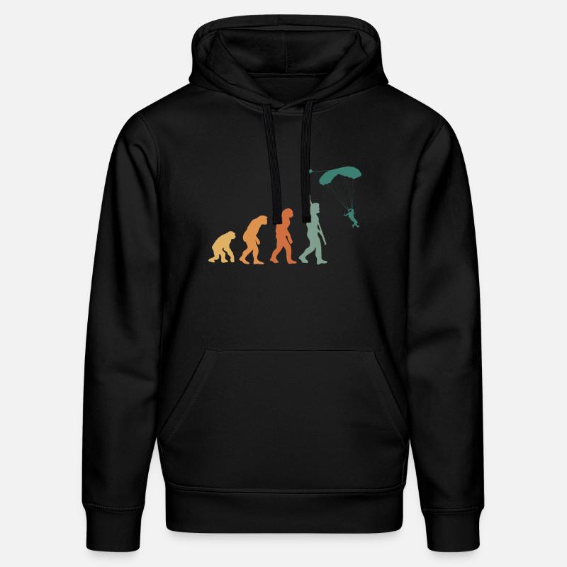 Evolution Retro Parapente - Sudadera con capucha ecológica unisex DRUMMER de Stanley/Stella - negro