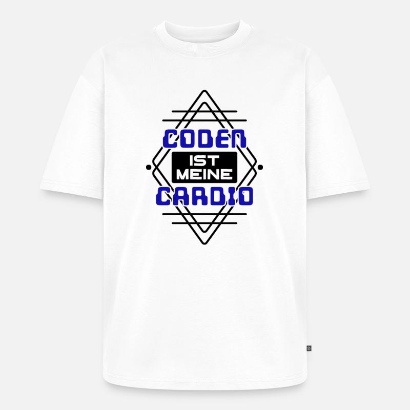 Software Developer Developer Cool Saying Coden - Unisex Premium Oversized Organic T-Shirt - white