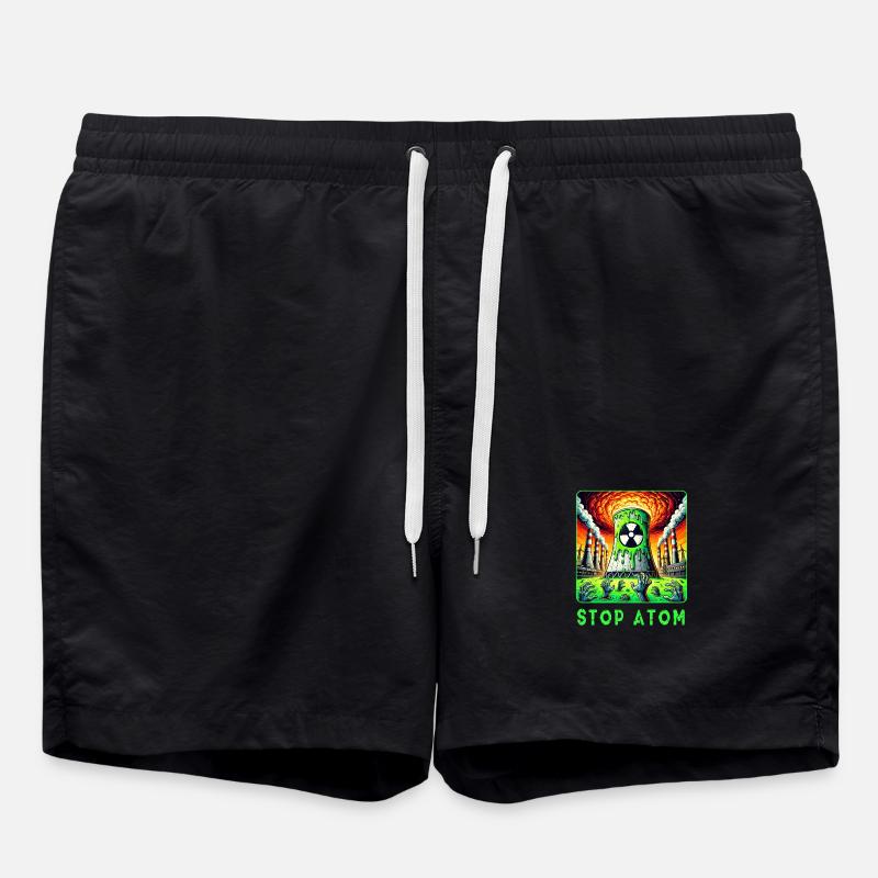Stop Atom – Radioactive - Swim Trunks - black