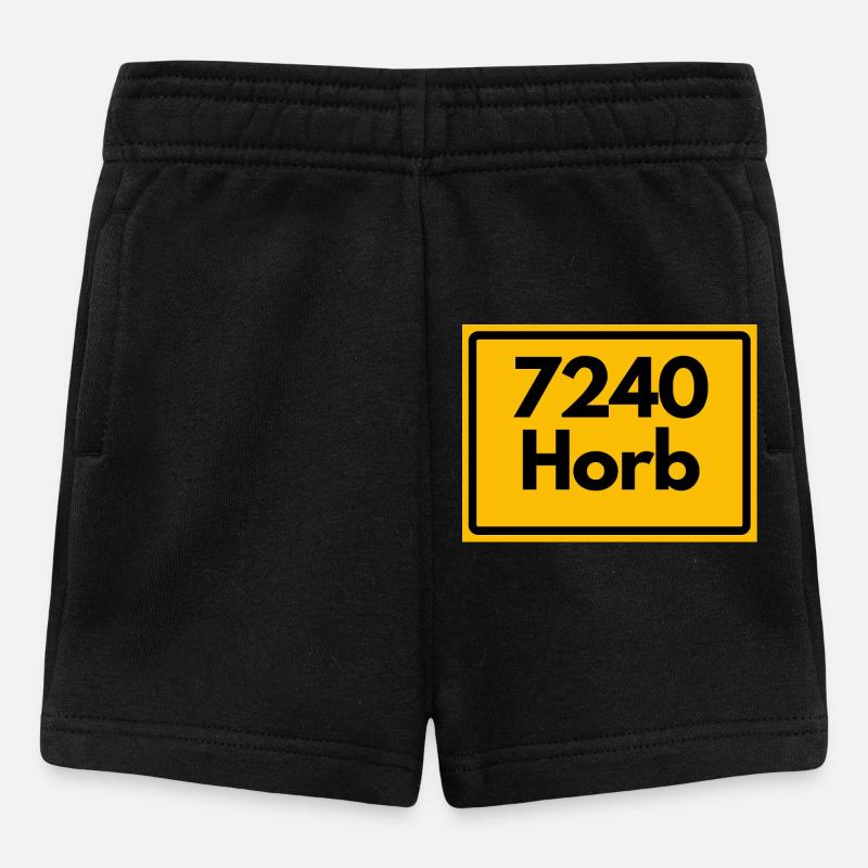 OLD POSTCODE POSTCODE RETRO 7240 HORB HEIMATSTOLZ - Baby Shorts - black
