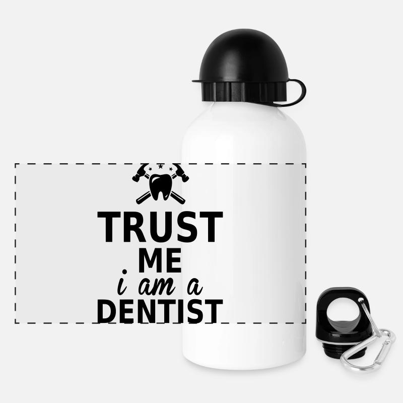 trust me i am a dentist - Panoramic Thermal Bottle with Lid 500 ml - white