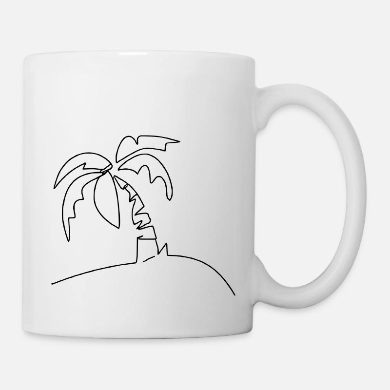 Palm Island Oneline - Mug - white