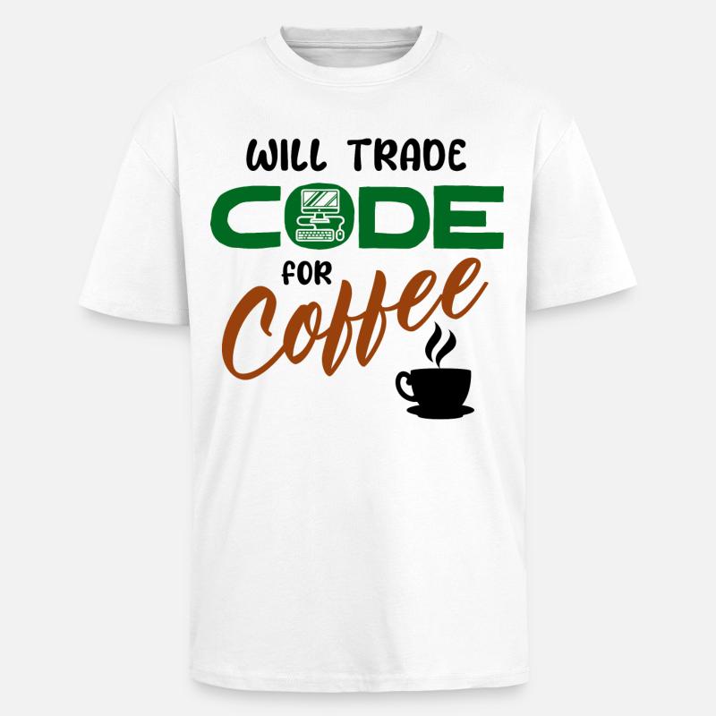 Code Statement Developer Computerfreak Informatik - Oversized Heavyweight Unisex T-Shirt - Weiß