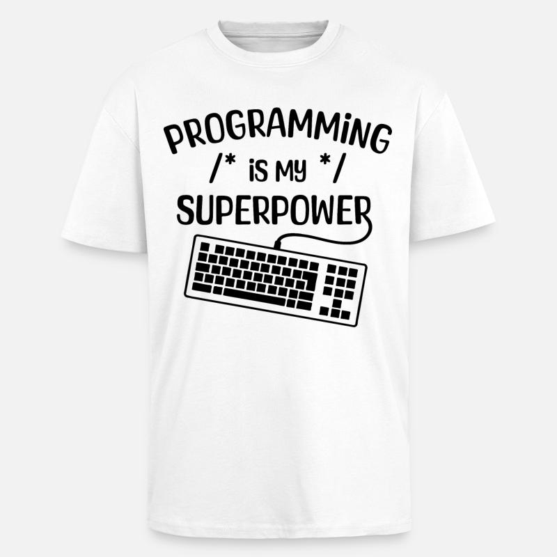Computerfreak Statement Developer Programmierer - Oversized Heavyweight Unisex T-Shirt - Weiß