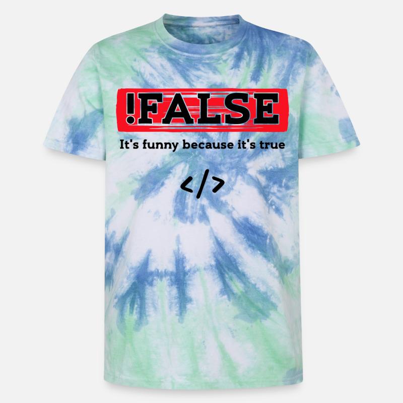 Code Debug Programmierer Developer Lustige Sprüche - Unisex Premium Tie Dye T-Shirt - Spiralblau