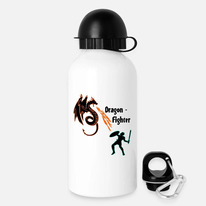 Dragon Fighter - Drinks Bottle with Lid 500 ml - white