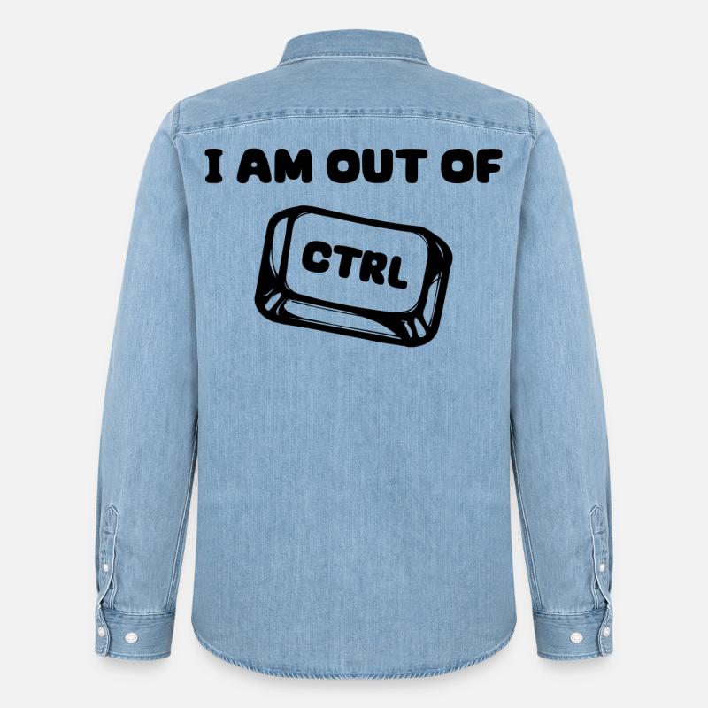 Softwareentwickler Developer Statement Code Debug - Männer Jeanshemd Organic von Stanley/Stella - verwaschenes Hellblau