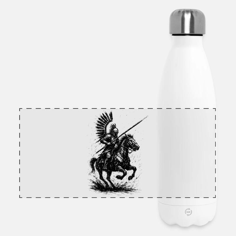 Hussars as Pride - Panoramic Thermal Bottle 500 ml - white