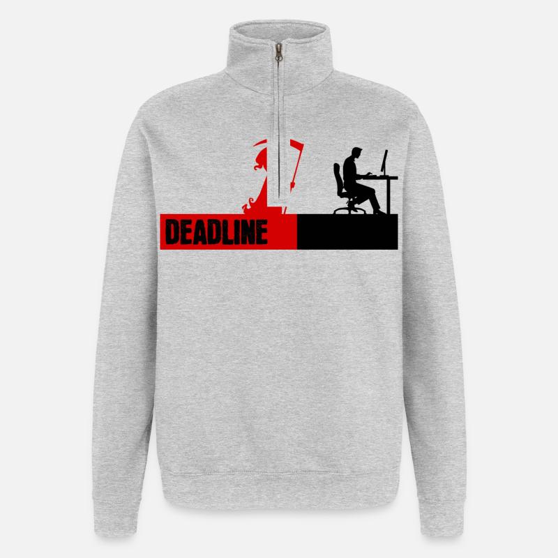 Bugfixing Skripting Dev Computerfreak Developer - Quarter-Zip-Sweatshirt - Grau meliert
