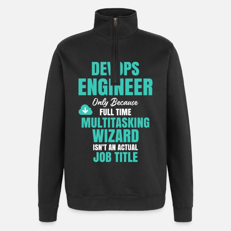 Assistant multitâche DevOps Engineer - Sweat à zip 1/4 - noir