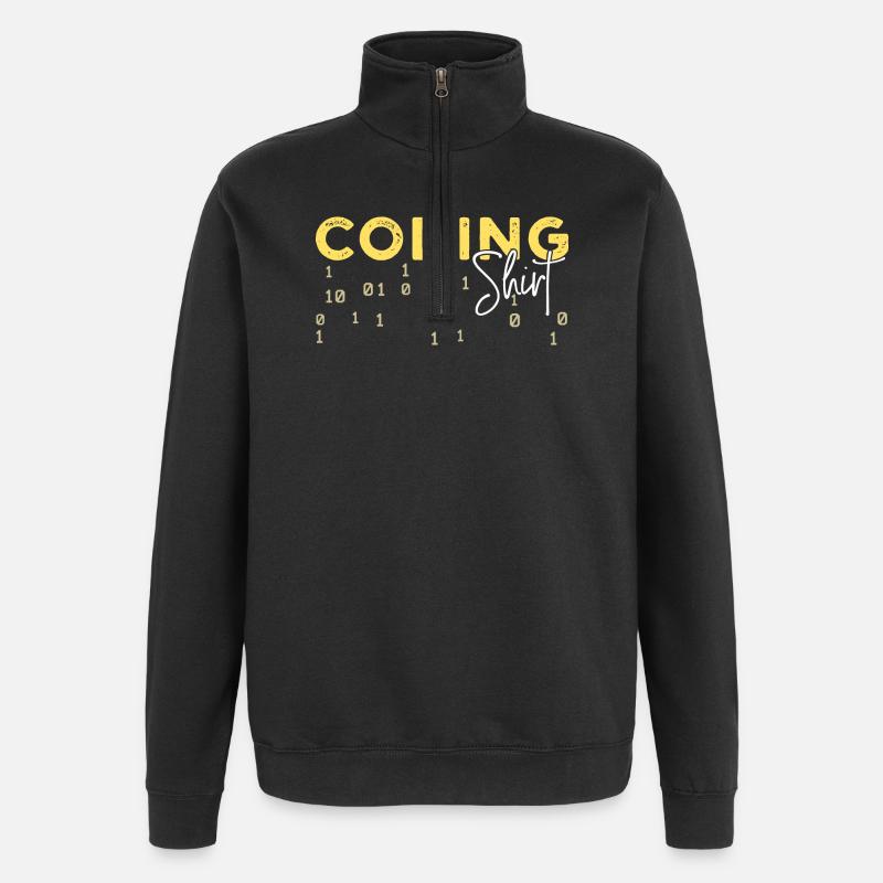 Coden Statement Developer Programmierer Skripting - Quarter-Zip-Sweatshirt - Schwarz