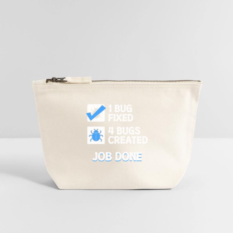 Bugfixing Developer Bugs Code Statement Computer Science Canvas Zip Pouch 12 x 13 cm