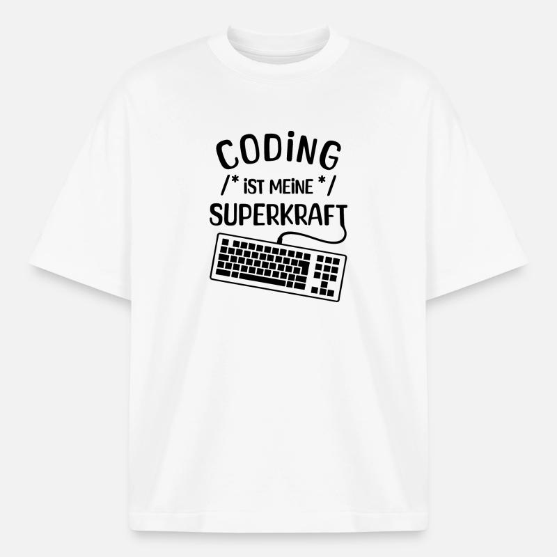Computer Code Statement Developer Computergeek - Heavyweight Boxy Unisex T-Shirt by Stanley/Stella - white