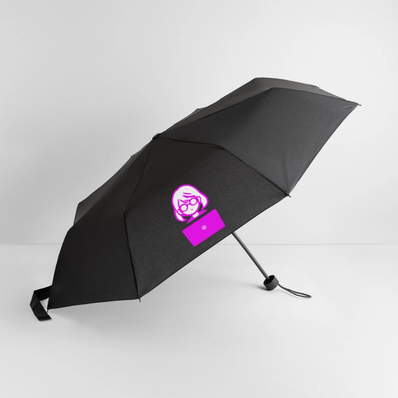 Frau mit Computer Programmierer Coder Regenschirm (klein)