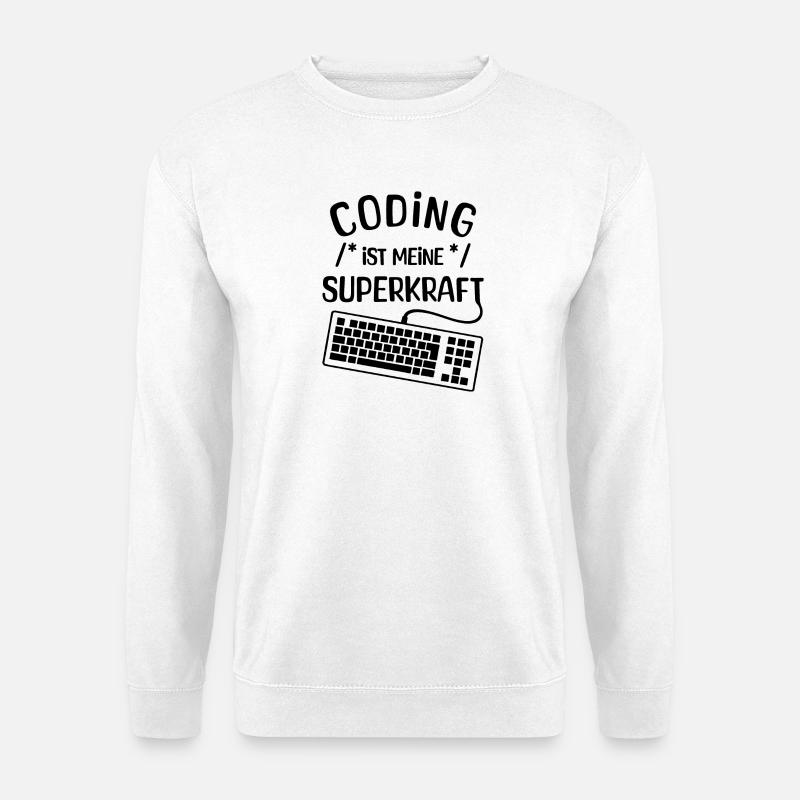 Computer Code Statement Developer Computerfreak - Unisex Pullover - Weiß