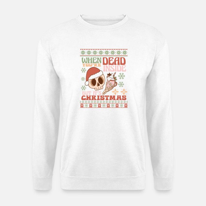 Hässlicher Weihnachtspullover - Unisex Pullover - Weiß