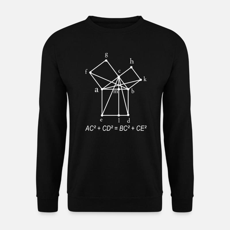 Satz des Pythagoras Mathematik Lehrer Geschenkidee - Unisex Pullover - Schwarz