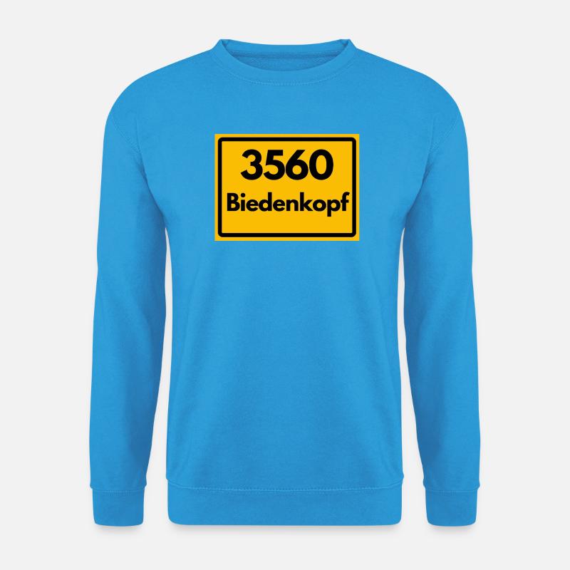OLD POSTCODE POSTCODE RETRO 3560 BIEDENKOPF - Unisex Sweatshirt - sea blue