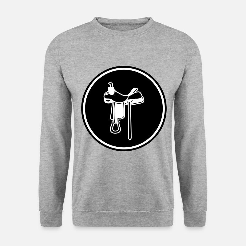 saddle icon - Unisex Sweatshirt - salt & pepper