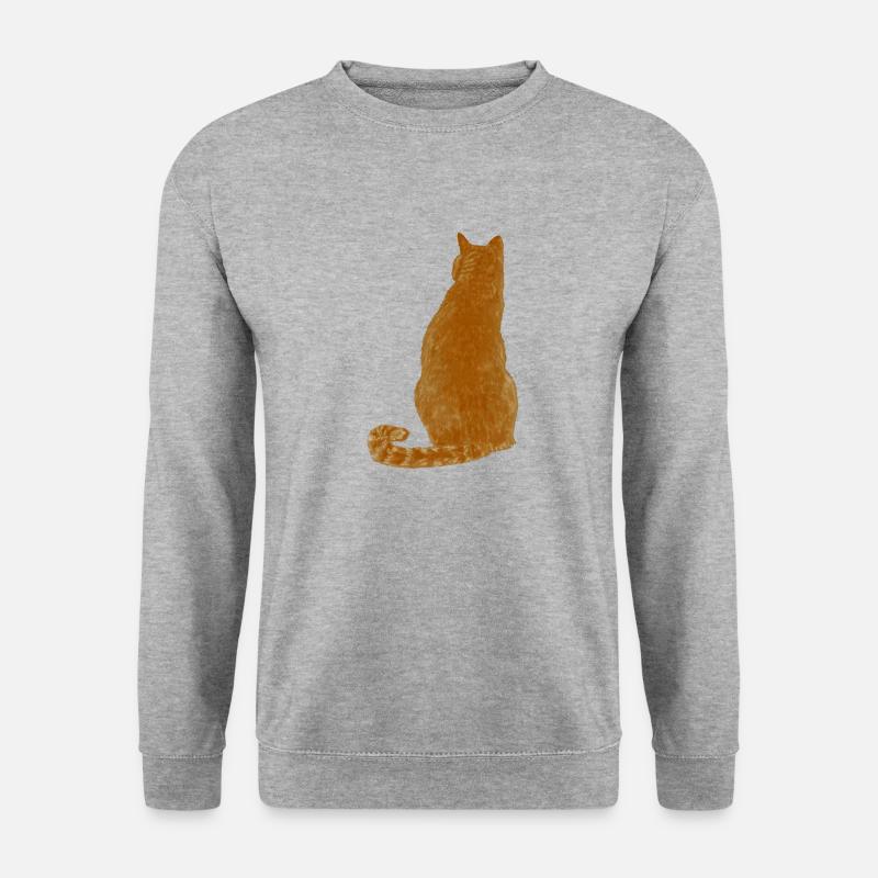 Blonde Katze - Unisex Pullover - Weißgrau meliert