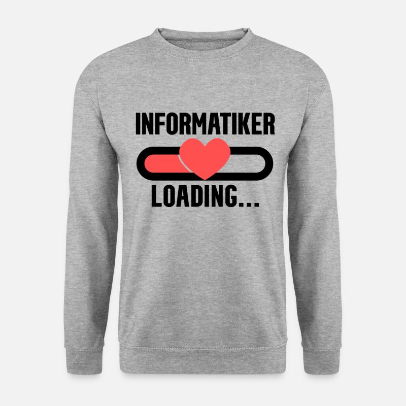Informatiker Loading - Unisex Pullover - Weißgrau meliert