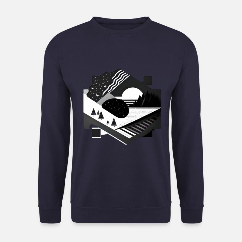Collage Modern-Stil/ Landschaft - Unisex Pullover - Navy