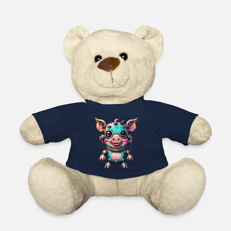 Robot Pig - Teddy Bear - french navy
