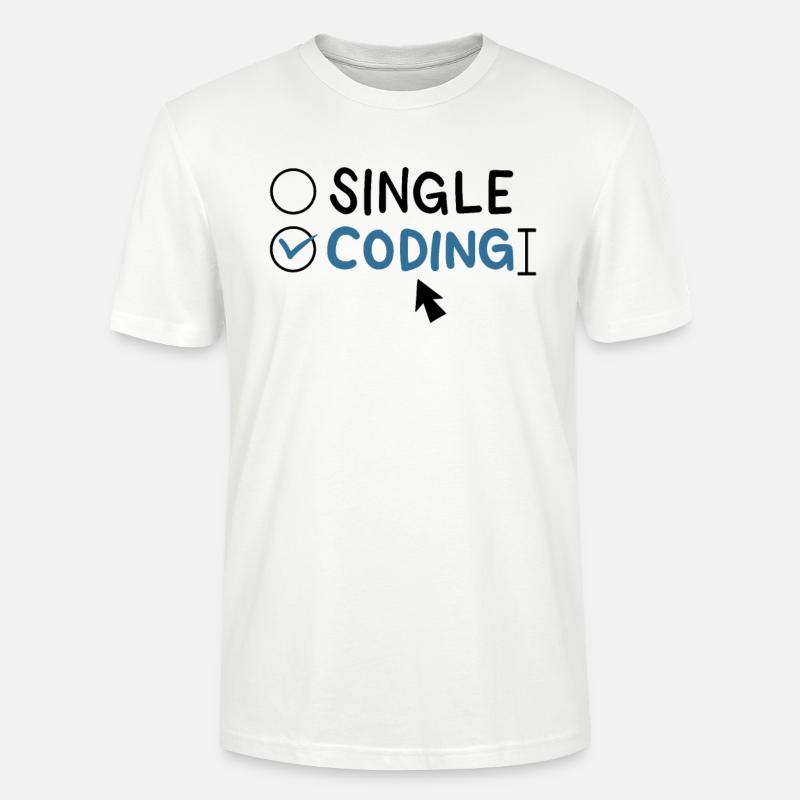 Programmierung Single Coding Software Engineer - Stanley/Stella Unisex Bio-T-Shirt CRAFTER - Weiß
