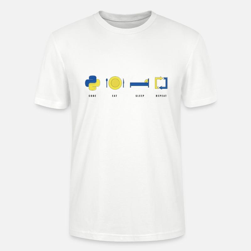 CODER PYTHON LIFE - Stanley/Stella CRAFTER Unisex Organic T-Shirt - white