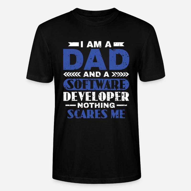 Software Developer Dad - Software Programmierer - Stanley/Stella Unisex Bio-T-Shirt CRAFTER - Schwarz