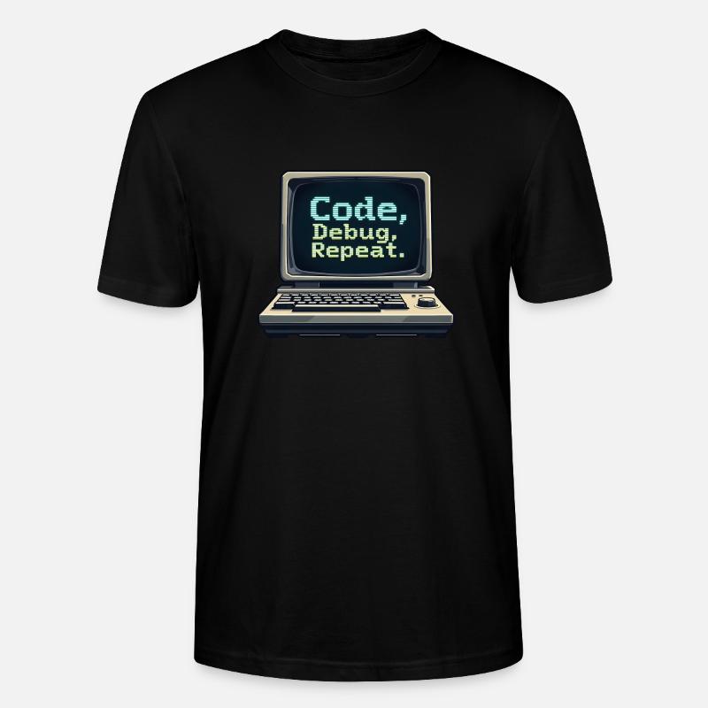 Code Debug Repeat - Software Engineer - Stanley/Stella Unisex Bio-T-Shirt CRAFTER - Schwarz