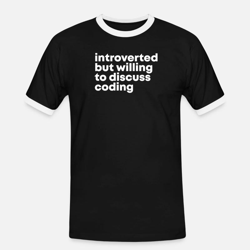 Coding Coding Coding - Men's Ringer Shirt - black/white