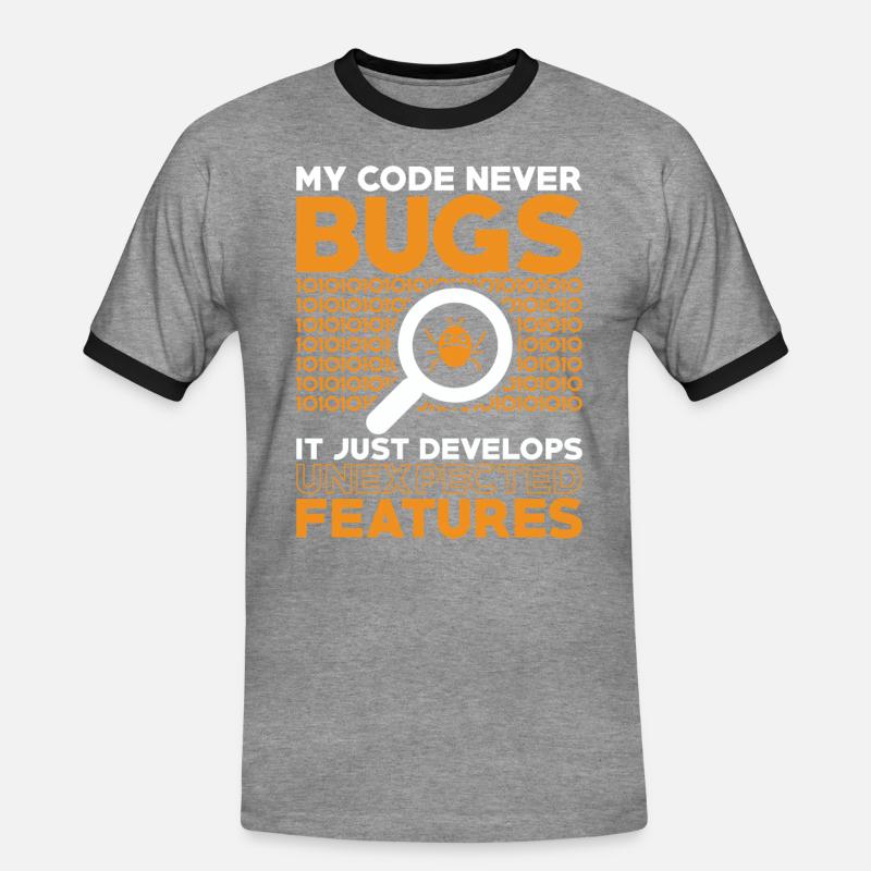 Programmer Developer Coder Code - Men's Ringer Shirt - heather grey/black